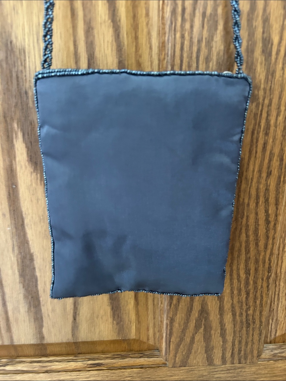 Embellished Black & Silver Sequin Crossbody Bag image 2